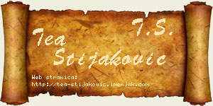 Tea Stijaković vizit kartica
